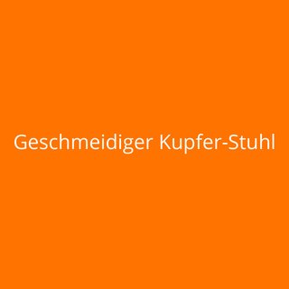 Geschmeidiger Kupfer-Stuhl