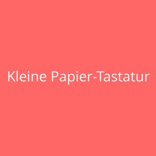 Kleine Papier-Tastatur