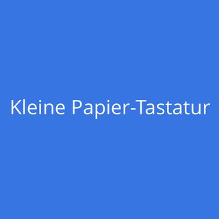Kleine Papier-Tastatur