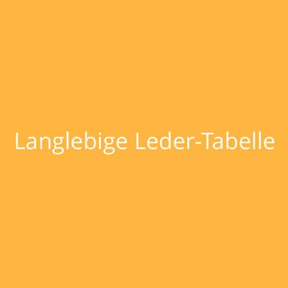 Langlebige Leder-Tabelle